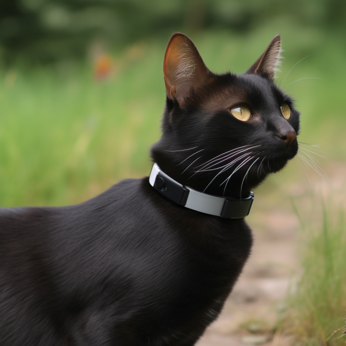 cat with GPS collar